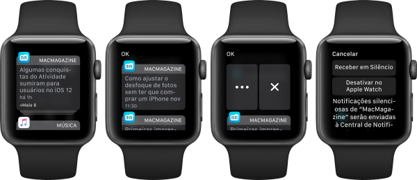 watchOS 5: como acessar as Centrais de Controle e de Notificações em qualquer tela