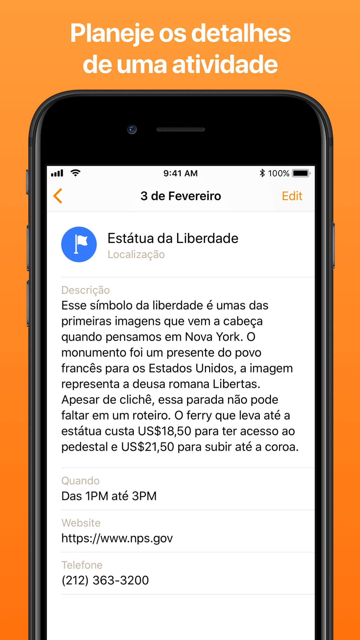 Screenshot do app Tripsy: Planejamento de Viagem