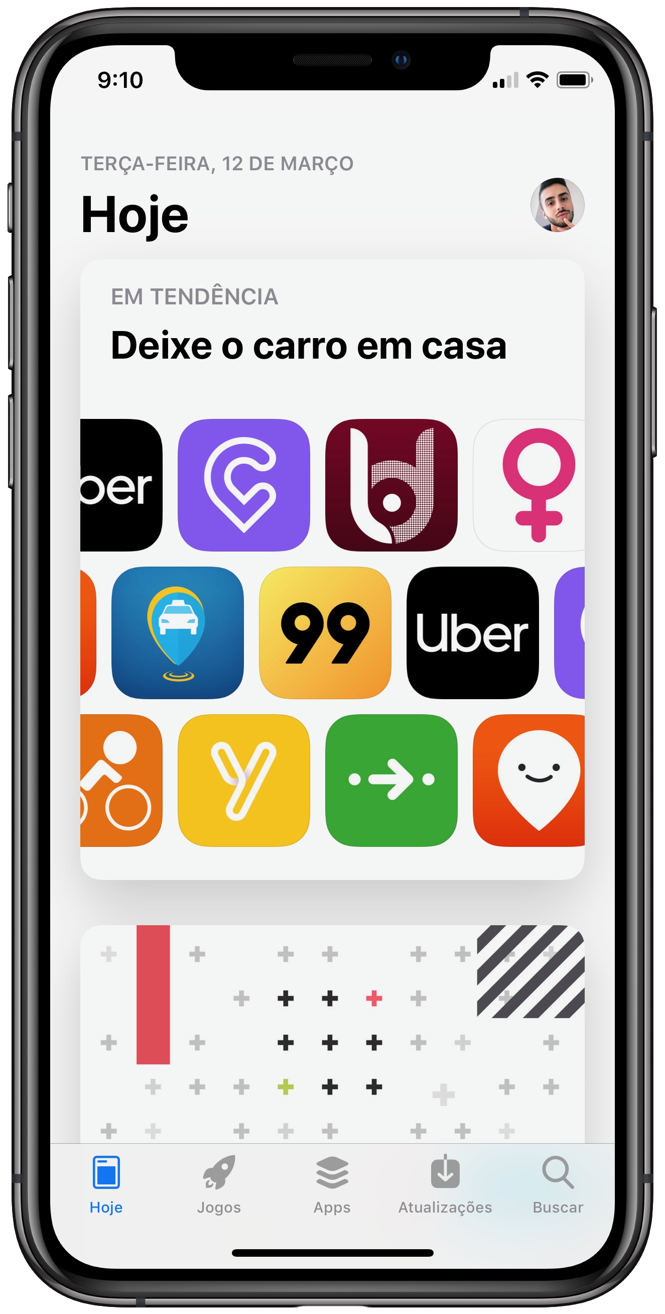 Página inicial da App Store