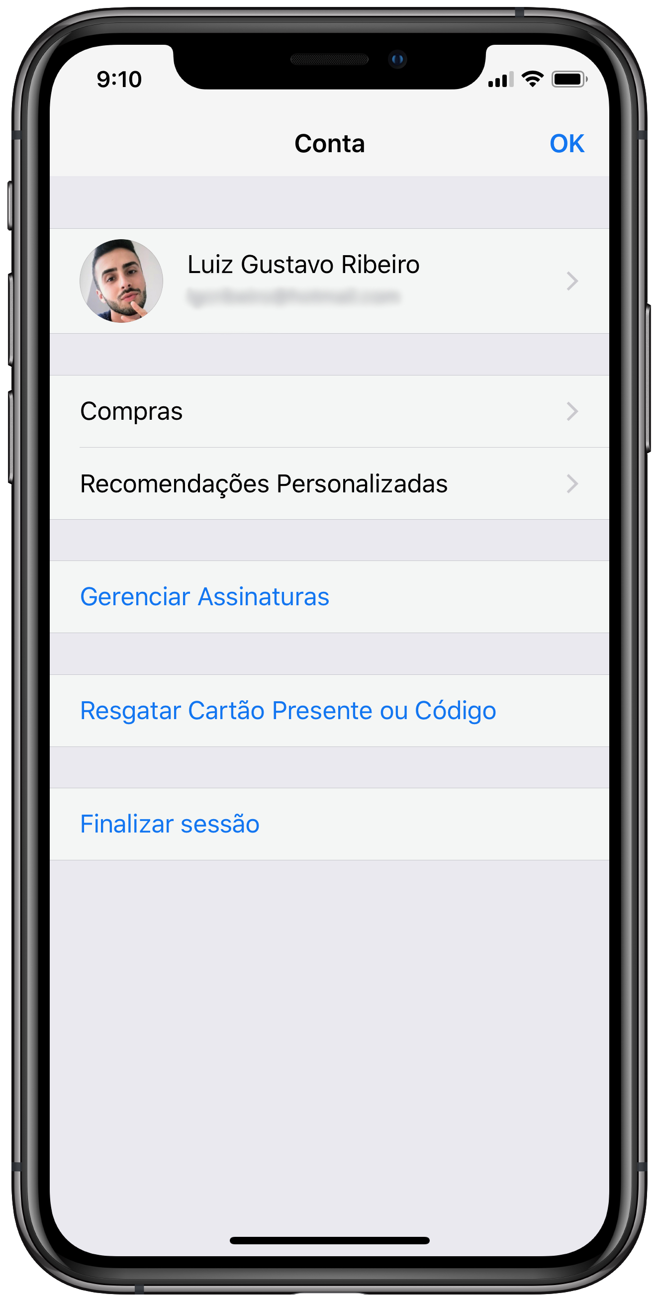 Link de assinaturas do ID Apple