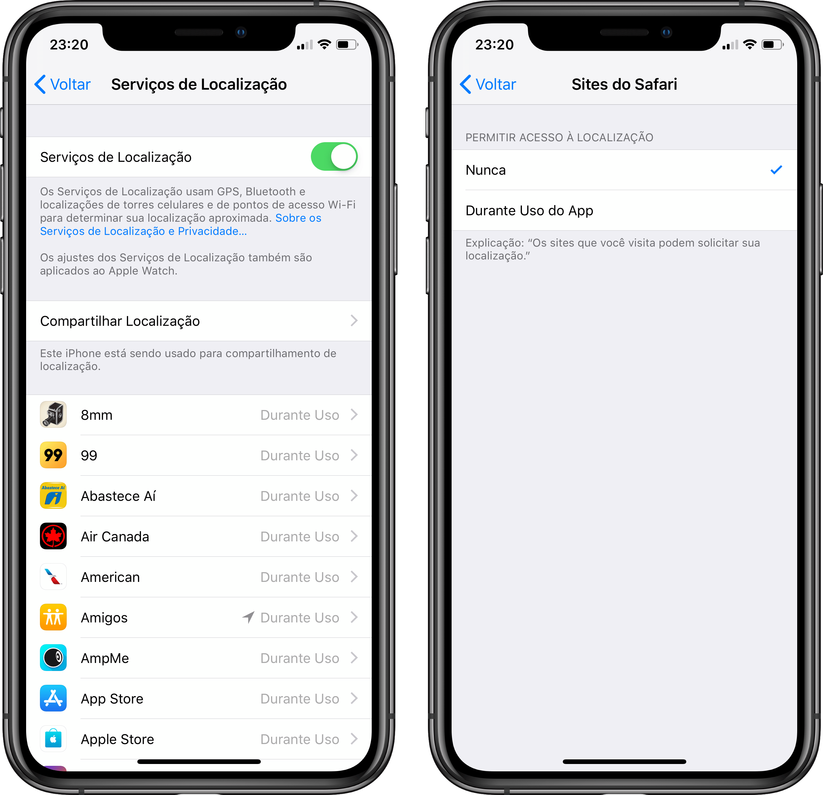 Serviços de localização no iOS