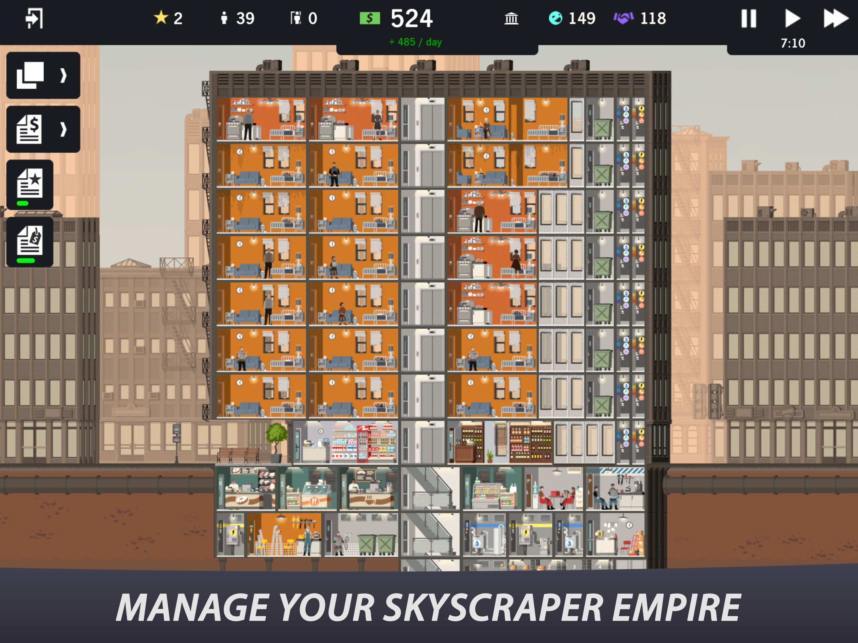 Screenshot do app Project Highrise