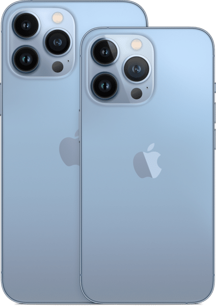 Miniatura dos iPhones 13 Pro e 13 Pro Max