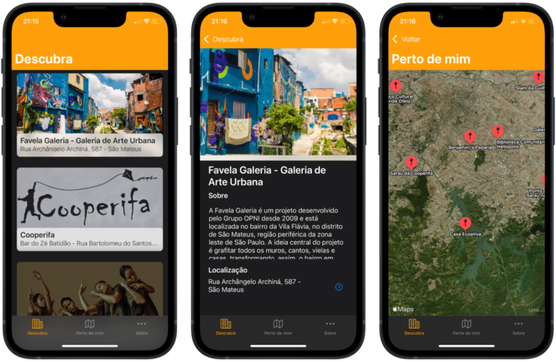 App SPerifa lista locais de lazer em comunidades de São Paulo