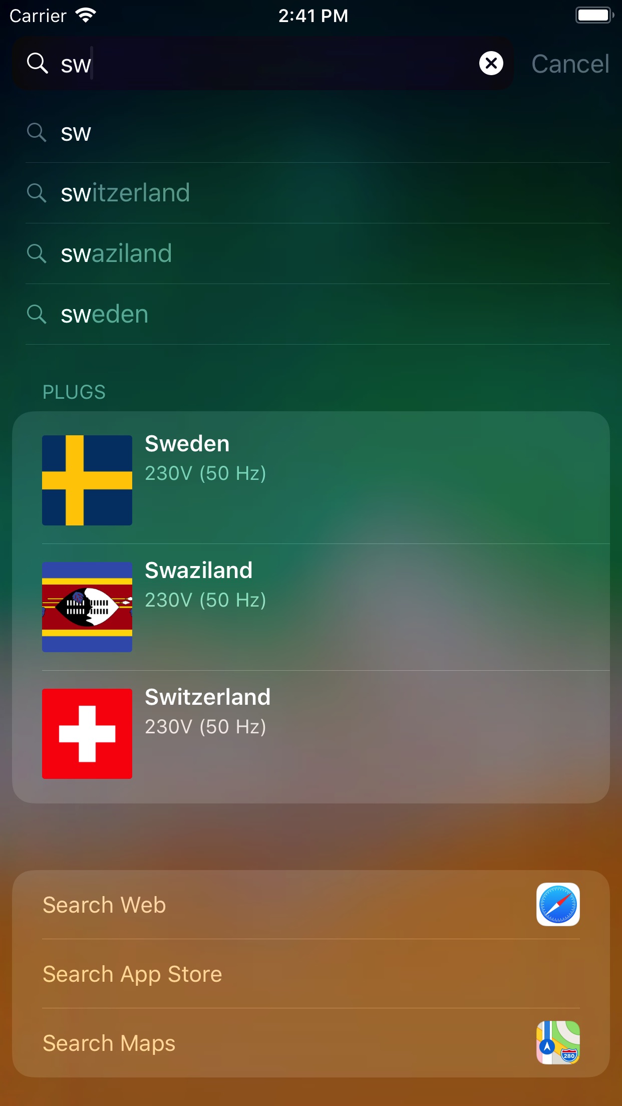 Screenshot do app Plugs of the World