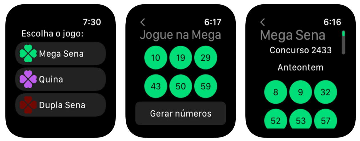 App coloca os resultados das Loterias Caixa no seu Apple Watch