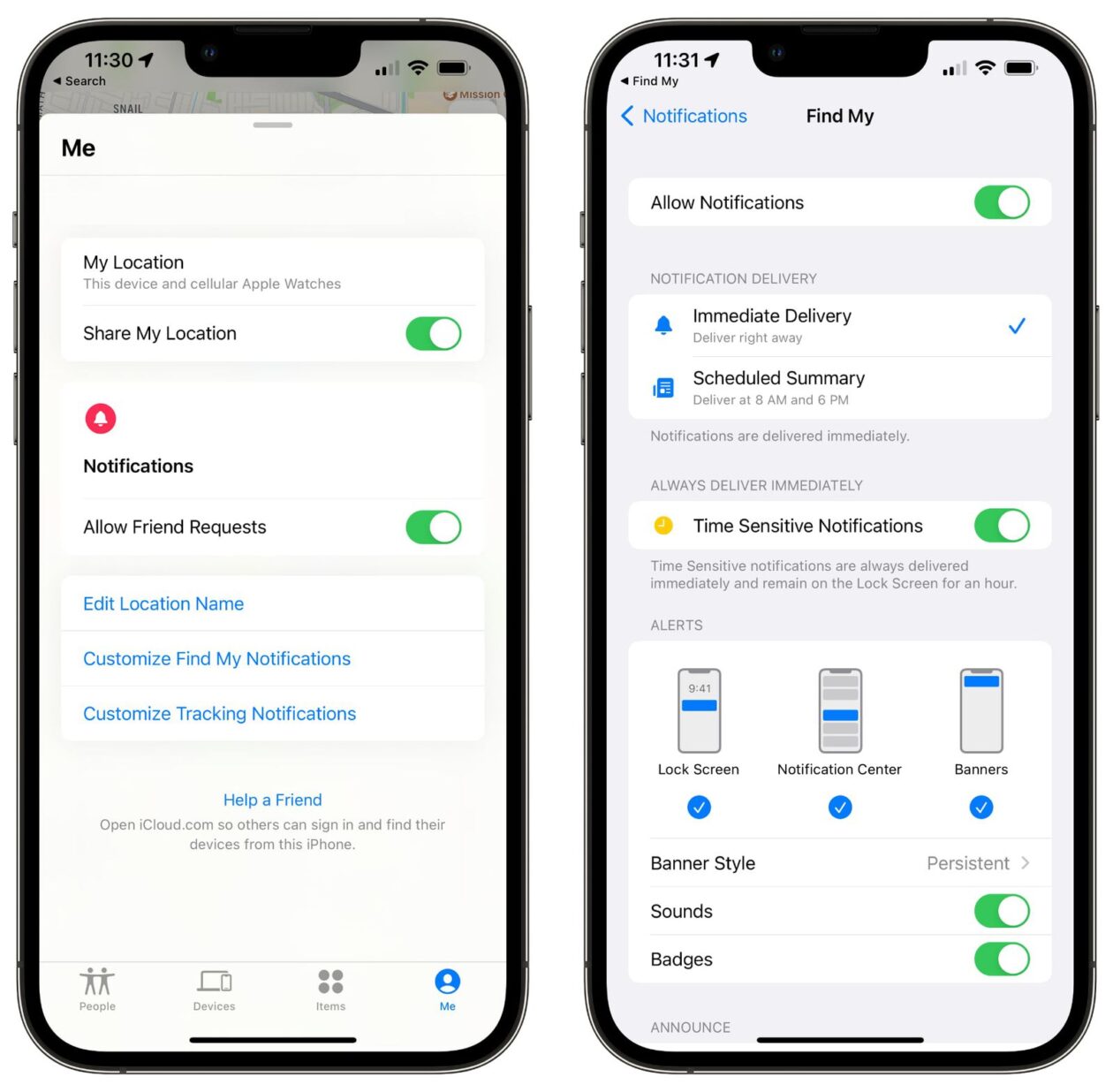 Novidades no app Buscar e no AirTag no iOS 15.4