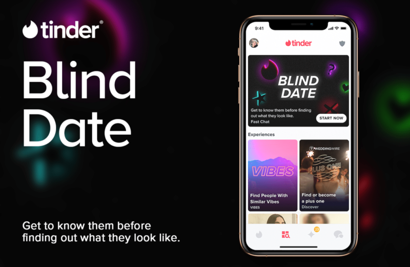 Tinder agora tem encontros às cegas