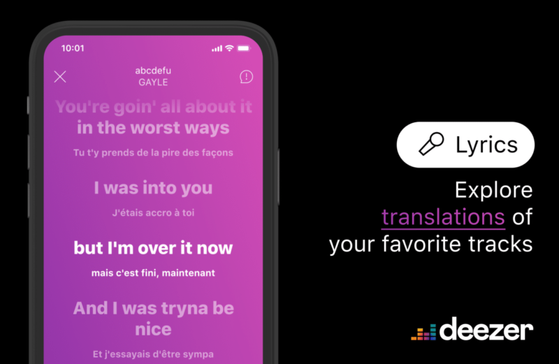 Deezer agora conta com tradução de letras de músicas