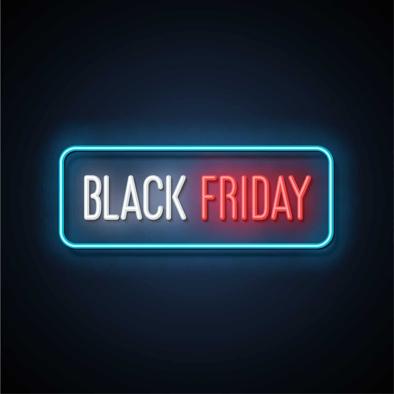 Vetor neon da Black Friday