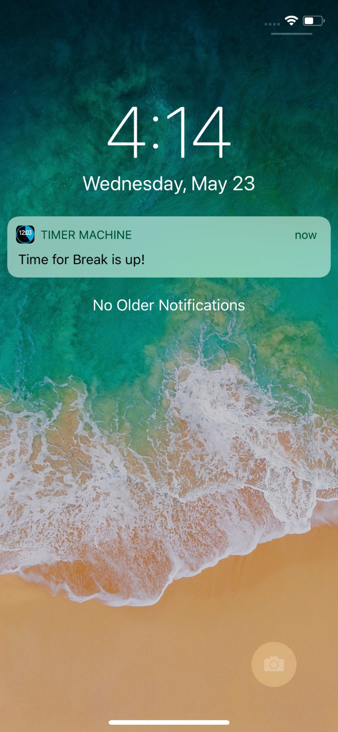 Screenshot do app Timer Machine