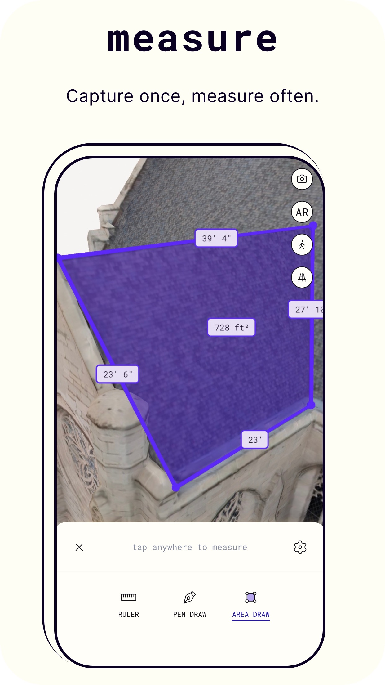 Screenshot do app Polycam - LiDAR & 3D Scanner