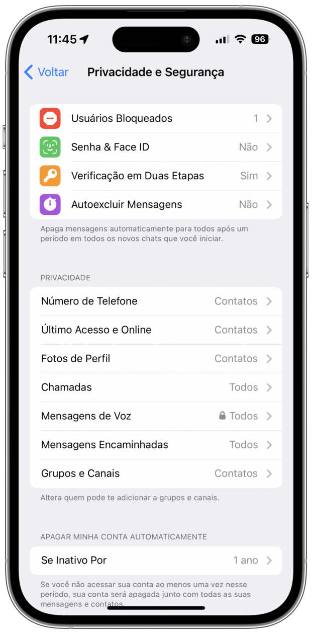 Mensagens de voz no Telegram