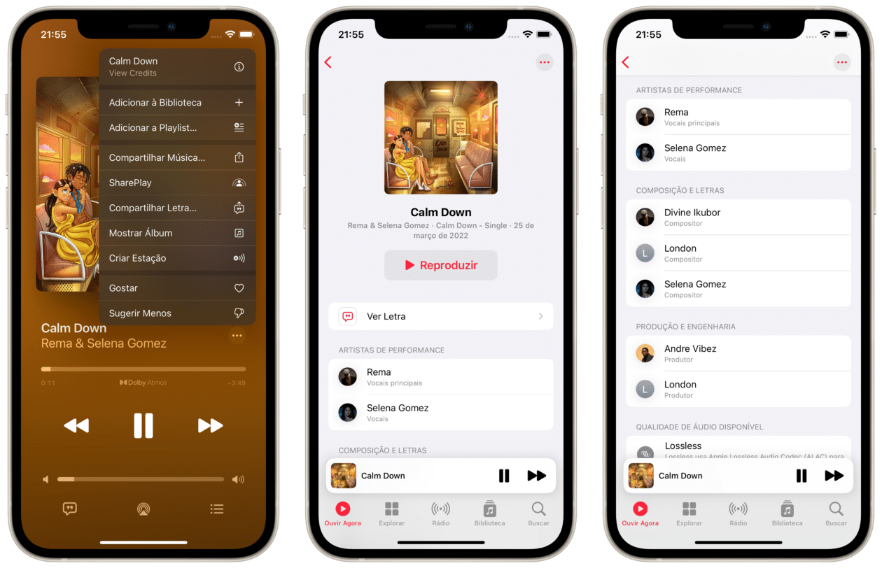 Créditos de músicas no iOS 17 beta 3