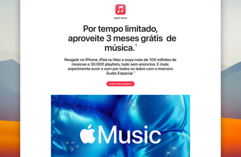 Promoção dá 3 meses de Apple Music para donos de iPhones, iPads e Macs