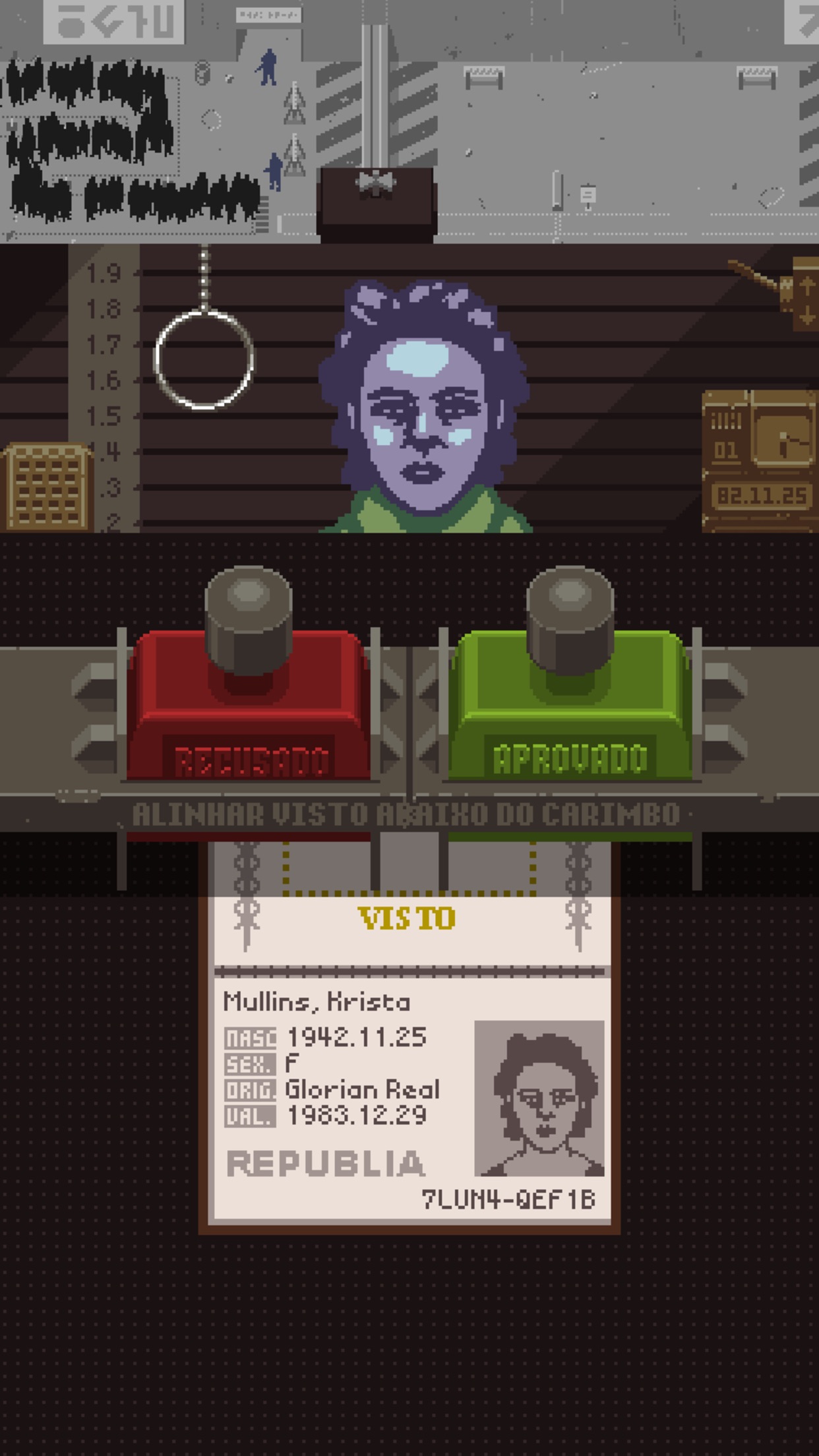 Screenshot do app Papers, Please