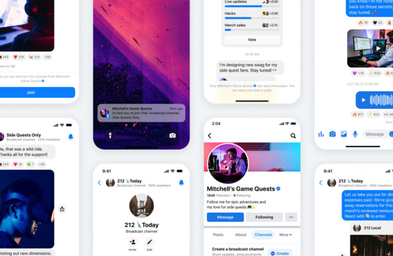 Meta leva Canais de Transmissão ao Facebook e ao Messenger