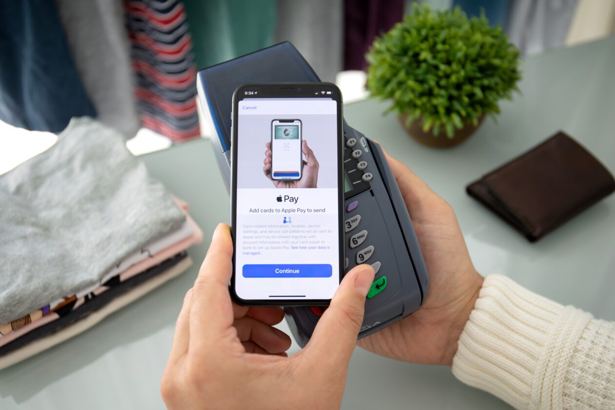 Tela de configuração do Apple Pay em iPhone