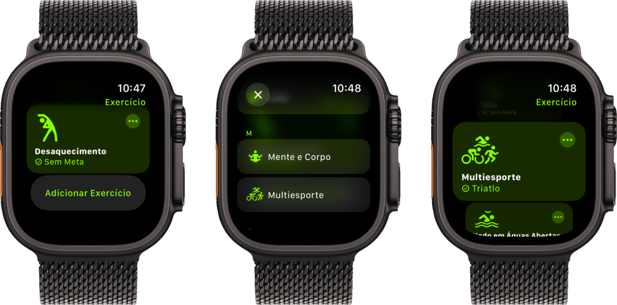 Multiesporte (triatlo) no Apple Watch 