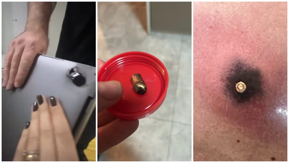 Bala que atingiu MacBook Pro e motociclista em SP
