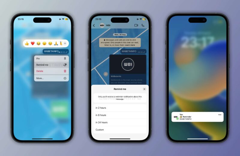 WhatsApp libera lembretes de mensagens e testa verificação de perfis do Instagram