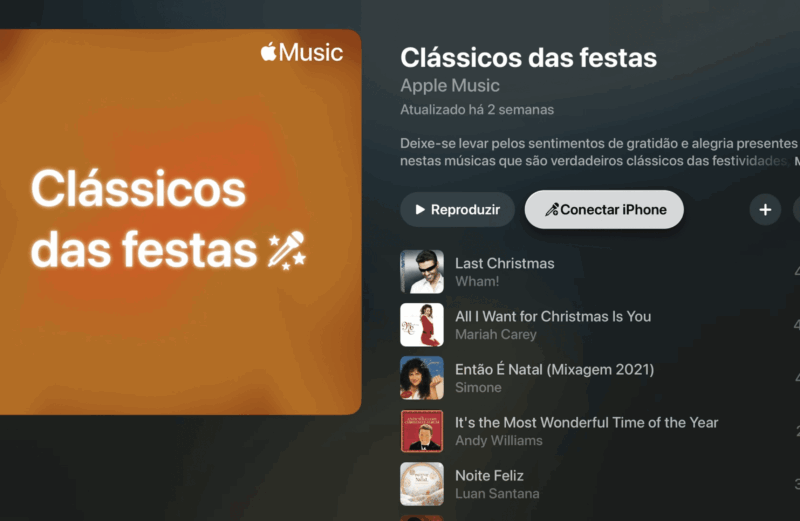 Use o seu iPhone como microfone para karaokê com a Apple TV