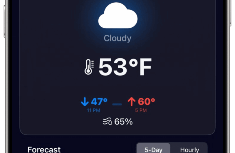Dumb Weather é um app que fornece informações precisas sobre o tempo, sem distrações