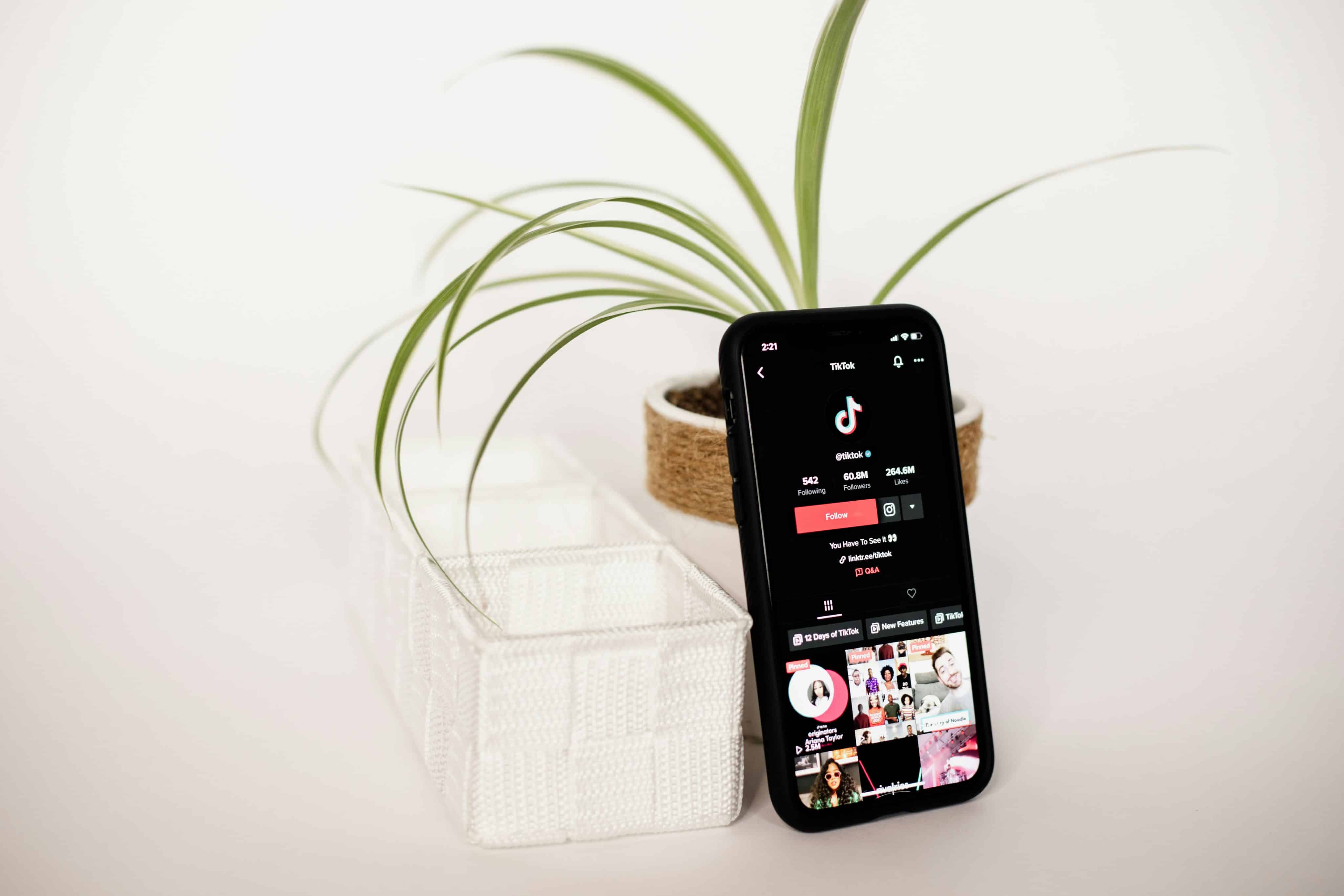 iPhone com o TikTok aberto