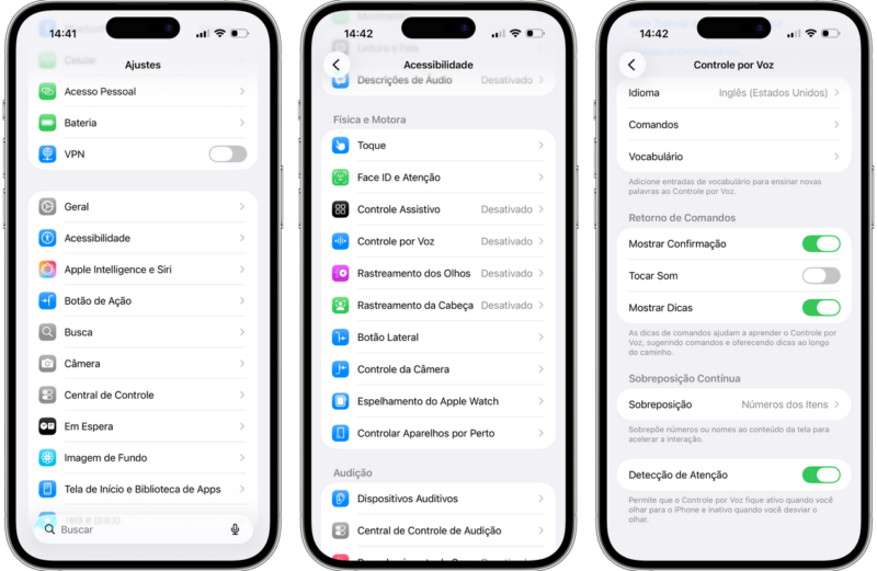 Como ativar ou desativar o Controle por Voz usando a Detecção de Atenção [iPhone e iPad]