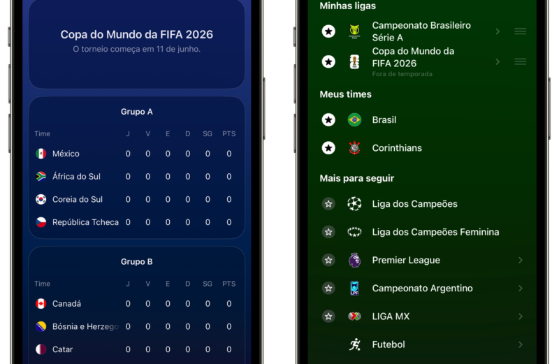 Apple Sports é atualizado com conteúdos da Copa do Mundo FIFA 2026