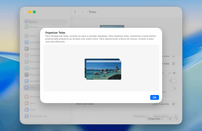 Como escolher a tela principal ao usar múltiplos monitores no Mac