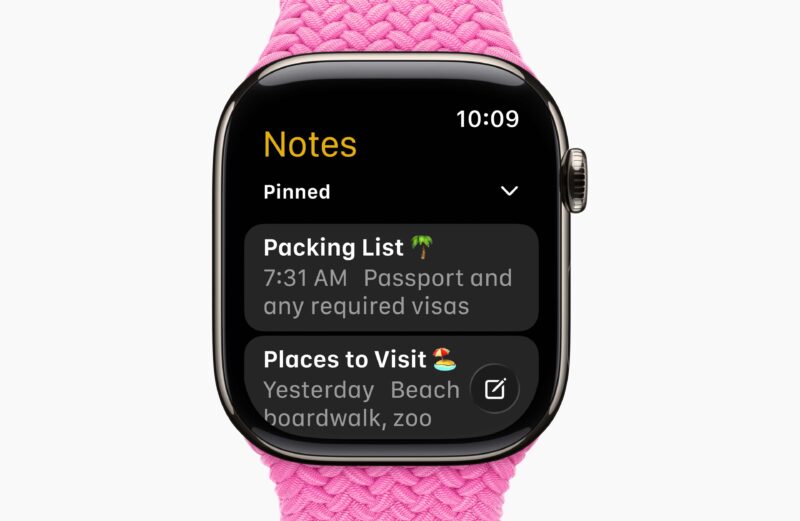 Como alterar a ordenação de itens no app Notas do Apple Watch