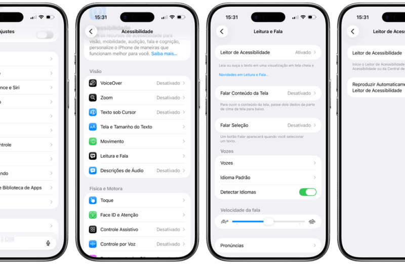Como ativar e usar o Leitor de Acessibilidade em iPhones, iPads e Macs