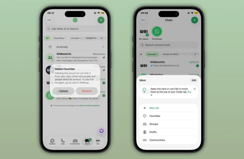 WhatsApp estreia novo sistema para gerenciar listas de conversas no iOS
