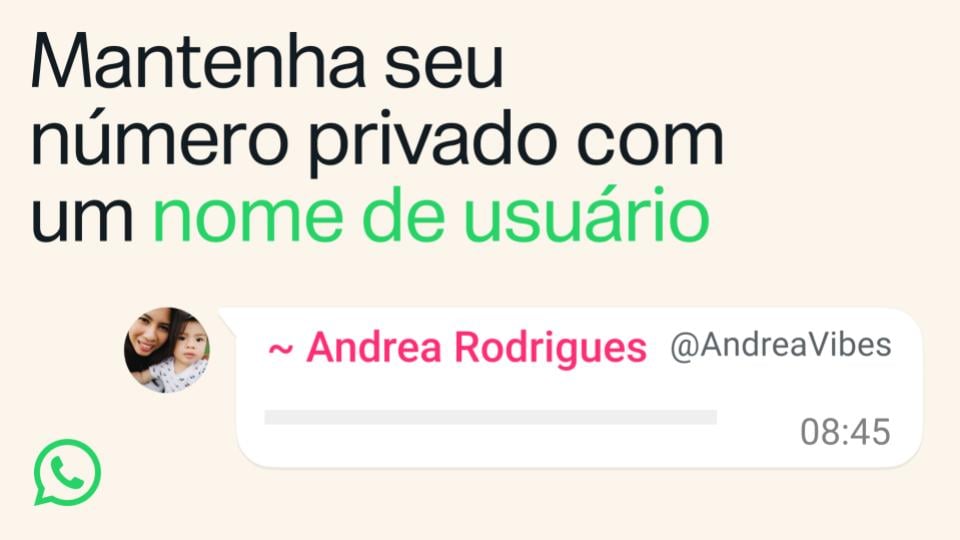 Nome de usuário no WhatsApp