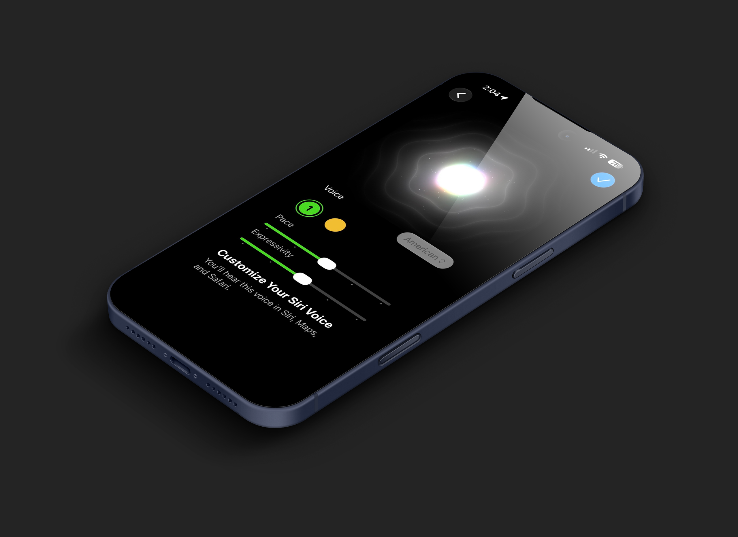Personalização da voz da Siri na beta 3 do iOS 27